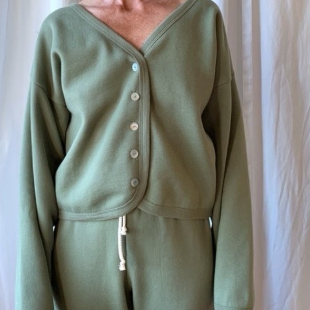 DONNI. Olive Green Eco fleece set